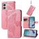Mobigear Butterfly Housse Motorola Moto E13 Etui Porte-Monnaie - Rose