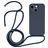 Mobigear Lanyard iPhone 14 Plus Coque avec cordon en Silicone - Dark Blue