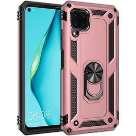 Mobigear Shockproof Case Magnetic Ring Rose Gold Huawei P40 Lite
