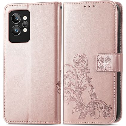 Mobigear Clover Housse Realme GT2 Pro Etui Porte-Monnaie - Rose doré