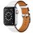 Mobigear Torino Bracelet Cuir Apple Watch Fermeture boucle ardillon - 42/41/40/38 mm - Blanc