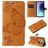 Mobigear Butterfly Housse Xiaomi Redmi 14C Etui Porte-Monnaie - Cognac