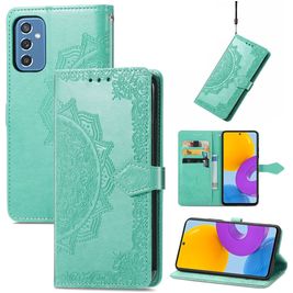 Mobigear Mandala Housse Samsung Galaxy M52 Etui Porte-Monnaie - Turquoise