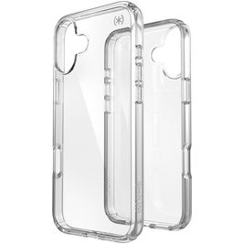 Speck Presidio Perfect Clear Coque Transparente iPhone 16 Plus Coque arrière Rigide Anti-Chocs - Transparent