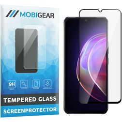 Mobigear Premium Vivo V21 Verre trempé Protection d'écran - Compatible coque - Noir