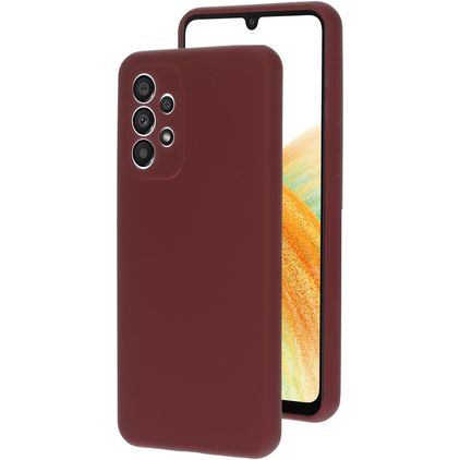 Mobiparts Coque Samsung Galaxy A33 Coque arrière en Silicone - Plum Red