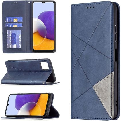 Mobigear Rhombus Slim Housse Samsung Galaxy A22 5G Etui - Bleu