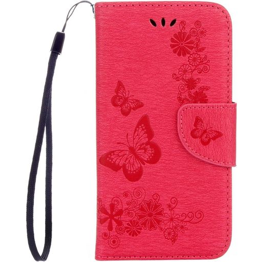Mobigear Butterfly Housse Samsung Galaxy A5 (2017) Etui Porte-Monnaie - Rouge