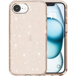 Mobigear Crystal Glitter Coque iPhone 16e Coque arrière Rigide - Or