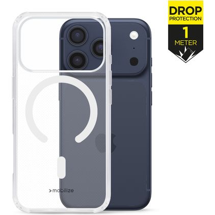 Mobilize Naked Protection Coque Transparente iPhone 17 Pro MagSafe Coque arrière Rigide Anti-Chocs - Transparent