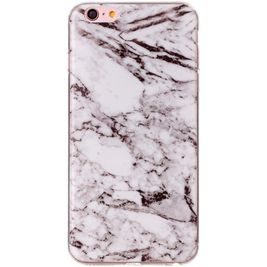 Mobigear Marble Coque iPhone 6 Plus Coque arrière en TPU Souple - Blanc