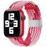 Mobigear Braided Bracelet Nylon Apple Watch Fermeture à pince - 49/46/45/44 mm - Rose / Rouge
