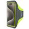 Mobiparts Comfort Fit Brassard Téléphone iPhone 15 Pro Brassard Coque de Sport en Neoprène - Neon Green