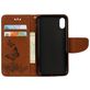 Mobigear Butterfly Housse iPhone XS Etui Porte-Monnaie - Marron