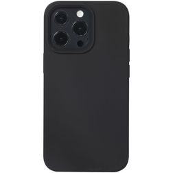 Mobigear Rubber Touch Coque iPhone 14 Pro Coque arrière en Silicone - Noir