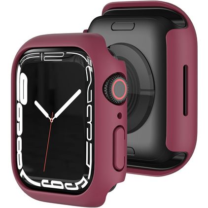 Mobigear Colors Coque Apple Watch - 45 mm Thin Coque Rigide - Bordeaux