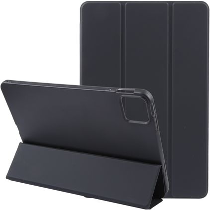 Mobigear Tri-Fold Gel Coque iPad Pro 13 Pouces (2025) Etui en TPU,Similicuir - Noir