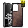 ITSkins HybridFusion Coque Samsung Galaxy S20 Ultra Coque arrière Rigide Anti-Chocs - Dark Wood