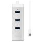 Macally 3-Port - Hub USB-A vers Ethernet / USB-A - Blanc