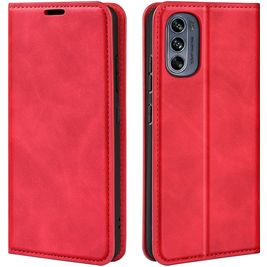 Mobigear Retro Slim Housse Motorola Moto G62 Etui Porte-Monnaie - Rouge