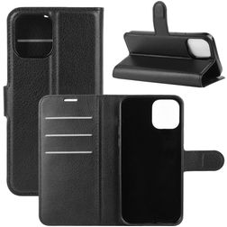Mobigear Classic Housse iPhone 12 Etui Porte-Monnaie - Noir