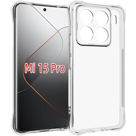 Mobigear Cushion Coque Transparente Xiaomi 15 Pro Coque arrière en TPU Souple - Transparent