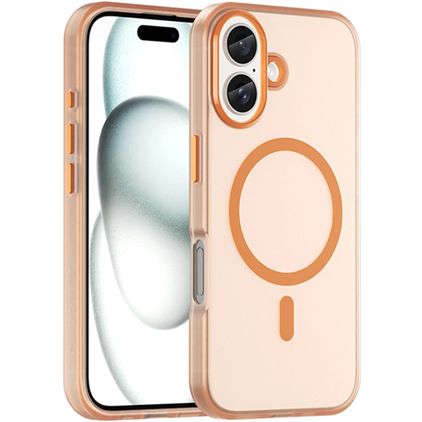 Mobigear Shockproof Coque iPhone 16 Plus MagSafe Coque arrière en TPU Souple - Orange