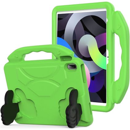 Mobigear Thumbs Up Coque iPad 10 (2022) Coque de tablette pour enfants avec Poignée Enfants en EVA - Vert