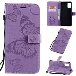Mobigear Butterfly Housse Samsung Galaxy A71 Etui Porte-Monnaie - Violet