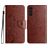Mobigear Flowers Housse Samsung Galaxy A56 Etui Porte-Monnaie - Marron