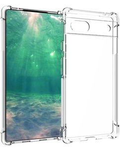 Mobigear Cushion Coque Transparente Google Pixel 6a Coque arrière en TPU Souple Anti-Chocs - Transparent