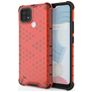 Mobigear Honeycomb Coque Realme C21 Coque arrière Rigide Anti-Chocs - Rouge
