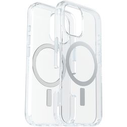 Otterbox Symmetry Plus Coque Transparente iPhone 16 MagSafe Coque arrière Rigide Anti-Chocs - Transparent