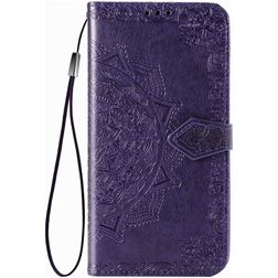 Mobigear Mandala Housse Realme X50 Pro Etui Porte-Monnaie - Violet