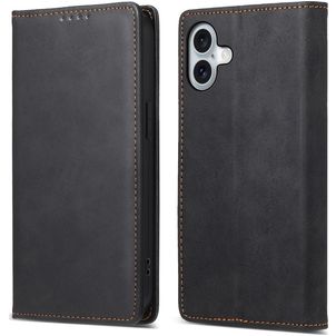 Mobigear Wallet Housse iPhone 16 Plus Etui Porte-Monnaie - Noir