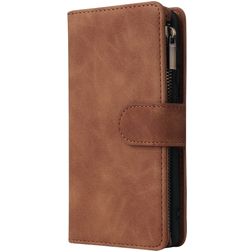Mobigear Zipper Housse Samsung Galaxy A41 Etui Porte-Monnaie - Marron