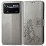 Mobigear Clover Housse POCO X4 Pro 5G Etui Porte-Monnaie - Gris