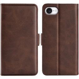 Mobigear Slim Magnet Housse iPhone 16e Etui Porte-Monnaie - Marron