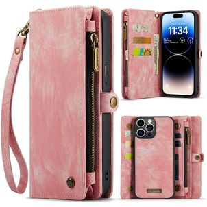 Caseme 008 Housse iPhone 15 Pro Max Etui avec Coque Détachable Porte-Monnaie - Rose
