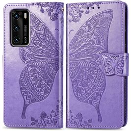 Mobigear Butterfly Housse Huawei P40 Etui Porte-Monnaie - Violet