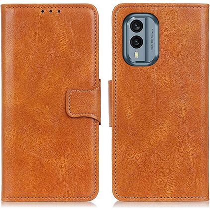 Mobigear Classy Housse Nokia X30 Etui Porte-Monnaie - Cognac