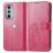 Mobigear Clover Housse Motorola Edge 30 Pro Etui Porte-Monnaie - Magenta