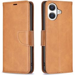 Mobigear Excellent iPhone 17 Étui Portefeuille - Cognac