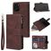 Mobigear Zipper Housse iPhone 12 Pro Etui Porte-Monnaie - Marron