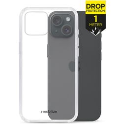 Mobilize Naked Protection Coque Transparente iPhone 15 Coque arrière Rigide Anti-Chocs - Transparent