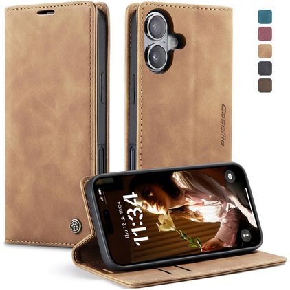 CaseMe 013 iPhone 17 Étui Portefeuille - Marron