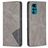 Mobigear Rhombus Slim Housse Motorola Moto G200 5G Etui - Gris