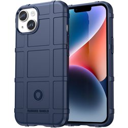 Mobigear Rugged Shield iPhone 15 Plus TPU souple Coque arrière Antichoc - Bleu