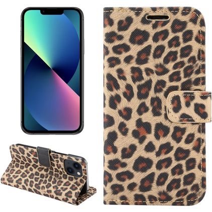 Mobigear Leopard Housse iPhone 14 Etui Porte-Monnaie - Jaune