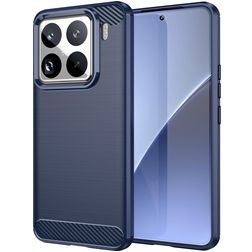 Mobigear Brushed Slim Coque Xiaomi 15 Pro Coque arrière en TPU Souple - Bleu